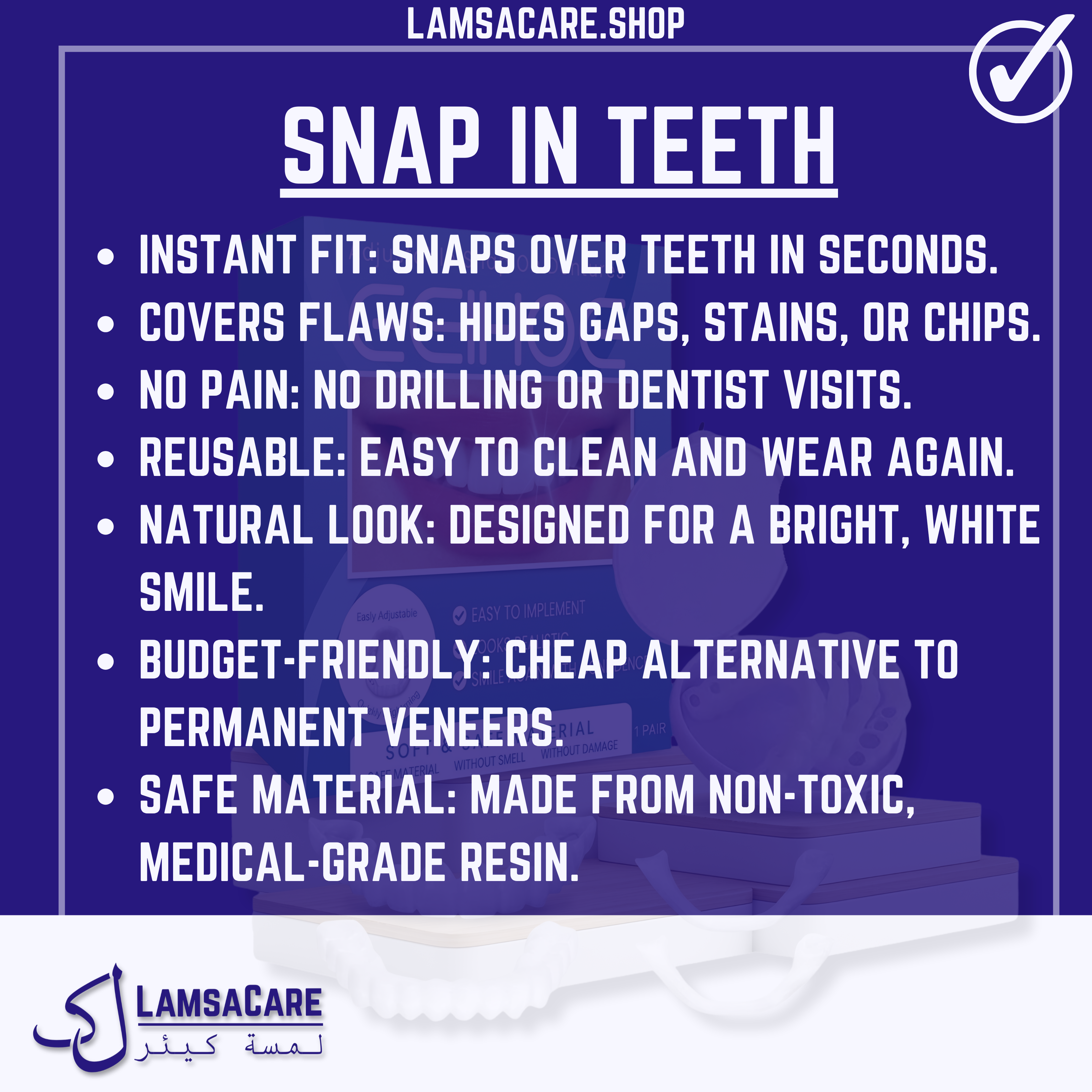 Snap in Teeth for Men and Women